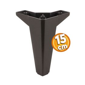 Badem10 Sedir Lüks 15 cm Siyah Baza Mobilya Kanepe Sehpa TV Ünitesi Koltuk Ayağı