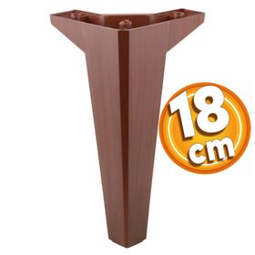 Badem10 Sedir Lüks 18 cm Ahşap Desenli Kahverengi Baza Mobilya Kanepe Sehpa TV Ünitesi Koltuk Ayağı