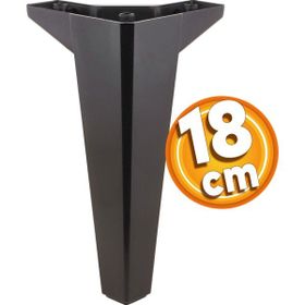 Badem10 Sedir Lüks 18 cm Siyah Baza Mobilya Kanepe Sehpa TV Ünitesi Koltuk Ayağı