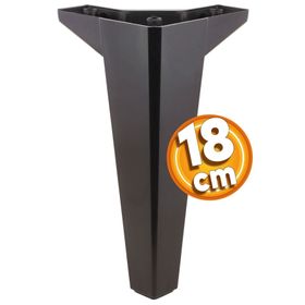 Badem10 Sedir Lüks 18 cm Siyah Baza Mobilya Kanepe Sehpa TV Ünitesi Koltuk Ayağı