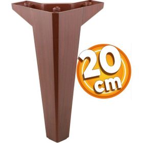 Badem10 Sedir Lüks 20 cm Ahşap Desenli Kahverengi Baza Mobilya Kanepe Sehpa TV Ünitesi Koltuk Ayağı