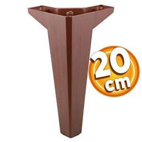 Badem10 Sedir Lüks 20 cm Ahşap Desenli Kahverengi Baza Mobilya Kanepe Sehpa TV Ünitesi Koltuk Ayağı