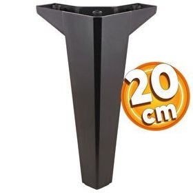 Badem10 Sedir Lüks 20 cm Siyah Baza Mobilya Kanepe Sehpa TV Ünitesi Koltuk Ayağı