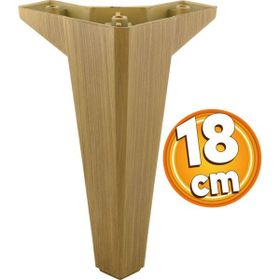 Badem10 Sedir Lüks Açık Ceviz 18 cm 4 Adet Mobilya Kanepe Sehpa Baza TV Ünitesi Koltuk Ayağı