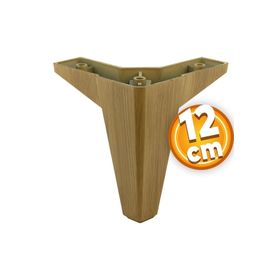 Badem10 Sedir Lüks Ahşap Desenli Açık Ceviz 12 cm Mobilya Kanepe Sehpa Baza TV Ünitesi Koltuk Ayağı