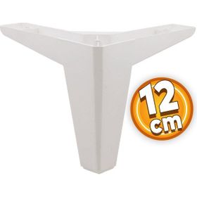 Badem10 Sedir Lüks Beyaz 12 cm 4 Adet Mobilya Kanepe Sehpa Baza TV Ünitesi Koltuk Ayağı