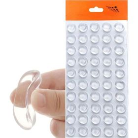 Badem10 Şeffaf 10 mm 50'li Mobilya Raf Ses Yapışkanlı Cam Tutucu