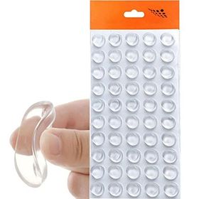 Badem10 Şeffaf 10 mm 50'li Mobilya Raf Ses Yapışkanlı Cam Tutucu