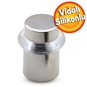 Badem10 Şeffaf Silikon Contalı Tamponu Vidalı Metal Durdurucu Tutucu Stopu Sessiz Stop Kapı Stoperi