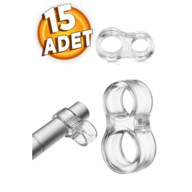 Badem10 Şeffaf Silikon Durdurucu Tutucu Pencere Kolu Tamponu 15 Adet Kapı Stoperi