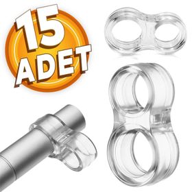Badem10 Şeffaf Silikon Durdurucu Tutucu Pencere Kolu Tamponu 15 Adet Kapı Stoperi