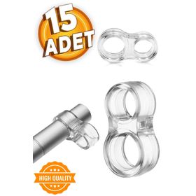 Badem10 Şeffaf Silikon Durdurucu Tutucu Pencere Kolu Tamponu 15 Adet Kapı Stoperi