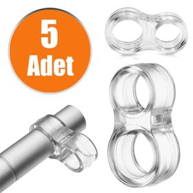 Badem10 Şeffaf Silikon Pencere Kolu Tamponu 5 Adet Kapı Stoperi