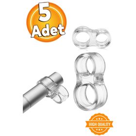 Badem10 Şeffaf Silikon Pencere Kolu Tamponu 5 Adet Kapı Stoperi