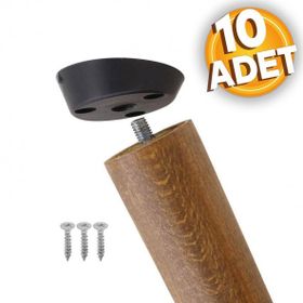 Badem10 Siyah 10 Adet Ayak Tabanı Açılı Dereceli Mobilya Masa Sehpa Ayak Bağlantı Aparatı
