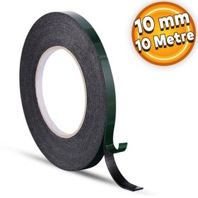 Badem10 Siyah 10 mm 10 mt Eva Montaj Çift Taraflı Köpük Bandı