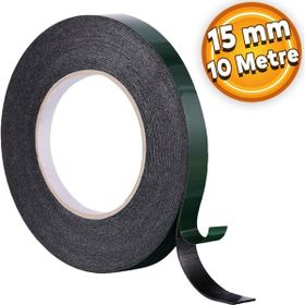Badem10 Siyah 15 mm 10 mt Eva Montaj Çift Taraflı Köpük Bant