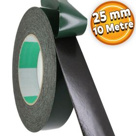 Badem10 Siyah 25 mm 10 mt Eva Montaj Çift Taraflı Köpük Bant