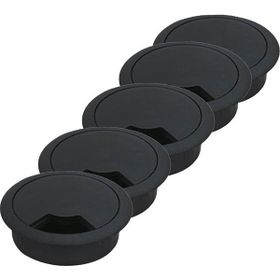 Badem10 Siyah 5x6 cm Masa Üstü Kablo Kanalı Deliği Kapağı