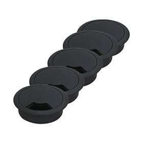 Badem10 Siyah 5x6 cm Masa Üstü Kablo Kanalı Deliği Kapağı