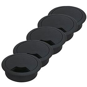 Badem10 Siyah 5x6 cm Masa Üstü Kablo Kanalı Deliği Kapağı