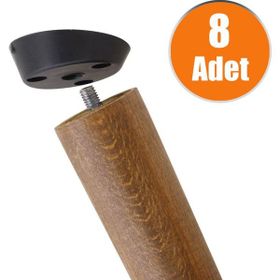 Badem10 Siyah 8 Adet Ayak Tabanı Açılı Dereceli Mobilya Masa Sehpa Ayak Bağlantı Aparatı
