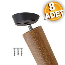Badem10 Siyah 8 Adet Ayak Tabanı Açılı Dereceli Mobilya Masa Sehpa Ayak Bağlantı Aparatı