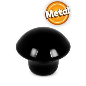 Badem10 Siyah Metal Mantar Düğme Çekmece Dolap Kapak Kulbu