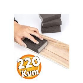 Badem10 Takoz Sünger Kübik Islak Kuru 220 Kum El Zımparası