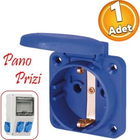 Badem10 Tekli Monofaze Topraklı Kare Kablosuz Klemensli Fiş 220 V Trafo Pano Prizi Kombinasyon Panosu