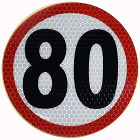 Badem10 Tır Kamyon Dorse Arkası 80 Hız Yazısı 11 cm Reflektörlü Fosforlu Bant