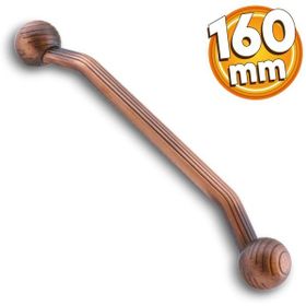 Badem10 Topuz Mobilya Mutfak Dolabı Çekmece Dolap Kapak Antik Bakır 160 mm Metal Kulp