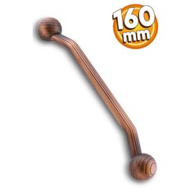 Badem10 Topuz Mobilya Mutfak Dolabı Çekmece Dolap Kapak Antik Bakır 160 mm Metal Kulp