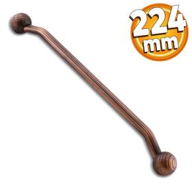 Badem10 Topuz Mobilya Mutfak Dolabı Çekmece Dolap Kapak Antik Bakır 224 mm Metal Kulp