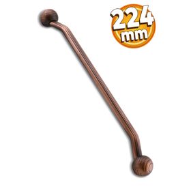 Badem10 Topuz Mobilya Mutfak Dolabı Çekmece Dolap Kapak Antik Bakır 224 mm Metal Kulp