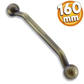 Badem10 Topuz Mutfak Dolabı Çekmece Dolap Kapak Antik Sarı 160 mm Metal Kulp