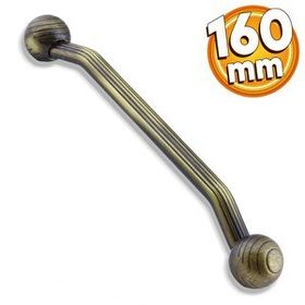 Badem10 Topuz Mutfak Dolabı Çekmece Dolap Kapak Antik Sarı 160 mm Metal Kulp