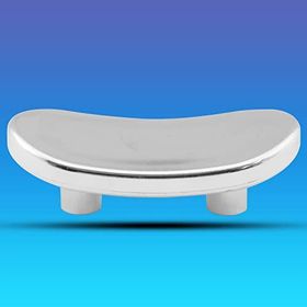 Badem10 Trend Düğme Çekmece Dolap Kapak Plastik Krom 32 mm Kulp