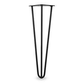 Badem10 Üçgen Mobilya 40 cm Mat Siyah Metal Masa Sehpa Ayağı