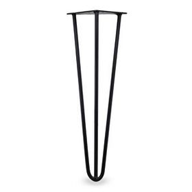 Badem10 Üçgen Mobilya 40 cm Mat Siyah Metal Masa Sehpa Ayağı