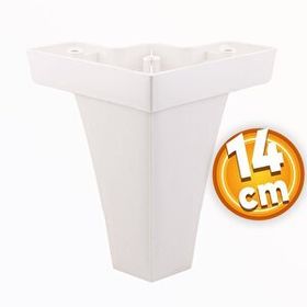 Badem10 Venüs Lüks 14 cm Beyaz Baza Mobilya Kanepe Sehpa TV Ünitesi Koltuk Ayağı