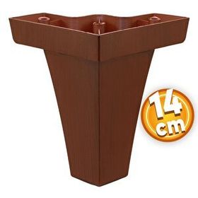 Badem10 Venüs Lüks 14 cm Kahverengi Ahşap Desenli Baza Mobilya Kanepe Sehpa TV Ünitesi Koltuk Ayağı