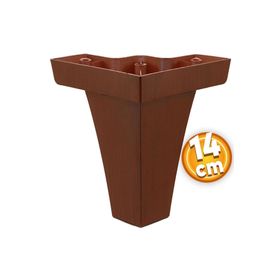 Badem10 Venüs Lüks 14 cm Kahverengi Ahşap Desenli Baza Mobilya Kanepe Sehpa TV Ünitesi Koltuk Ayağı