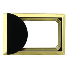 Badem10 Veyron Dörtgen Çekmece Dolap Kapak Plastik Mat Siyah Gold Kulp