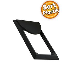 Badem10 Veyron Dörtgen Çekmece Dolap Kapak Plastik Mat Siyah Kulp