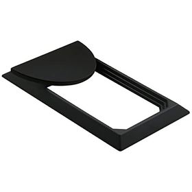 Badem10 Veyron Dörtgen Çekmece Dolap Kapak Plastik Mat Siyah Kulp