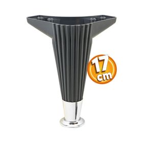Badem10 Wetra Line Lüks 17 cm Antrasit Krom Baza Mobilya Kanepe Sehpa TV Ünitesi Koltuk Ayağı