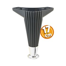Badem10 Wetra Line Lüks 17 cm Antrasit Krom Baza Mobilya Kanepe Sehpa TV Ünitesi Koltuk Ayağı