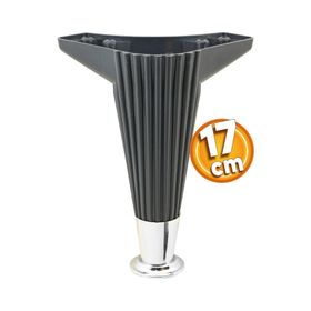 Badem10 Wetra Line Lüks 17 cm Antrasit Krom Baza Mobilya Kanepe Sehpa TV Ünitesi Koltuk Ayağı