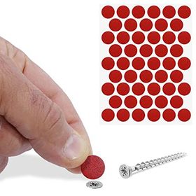 Badem10 Yapışkanlı 100 Adet Kırmızı Vida Kapatıcı Kapağı